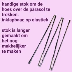 Parasolhoes Voor Zweefparasol–Waterdicht-met Rits En Stok-Superieure Kwaliteit-280cm X 81cm -Tuin Aanleg 1200x1197 5