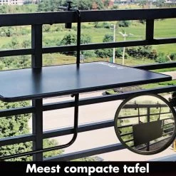Balkontafel Inklapbaar – Zwart – 60 X 60 X 70 Cm – Hout Balkontafeltje Hangend Balkonbar Balkontafels Opklapbaar Hangtafel Balcony Table – Ophangbaar Voor Aan Het Balkon – Vouwtafel Wandtafel Inklapbare Tafel – Bijzettafel – Buiten Tafeltje Klaptafel -Tuin Aanleg 1200x1199 12