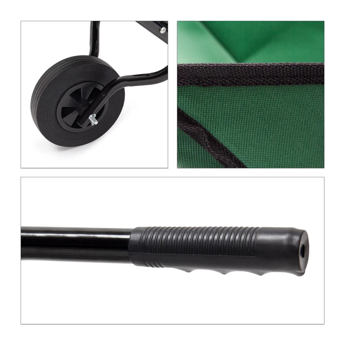 Relaxdays Kruiwagen Opvouwbaar - Inklapbare Tuinwagen - Vouwkruiwagen - Groen - 50 L 6 Relaxdays Kruiwagen Opvouwbaar - Inklapbare Tuinwagen - Vouwkruiwagen - Groen - 50 L - Afbeelding 4