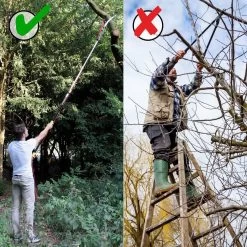 Iceberk Snoeischaar + Snoeizaag (1,45 - 3,70 M) - Telescopische Snoeischaar Voor Het Snoeien Van Bomen En Dichte Struiken Zonder Ladder -Tuin Aanleg 1200x1200 1159