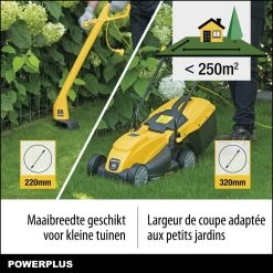 Powerplus POWXG6212T Elektrische Grasmaaier - Grasmachine Voor Kleine En Middelgrote Tuin - 1300W - Maaibreedte 320mm - Verstelbare Maaihoogte - 30L Opvangbak - Incl. Grastrimmer 250W 10 Powerplus POWXG6212T Elektrische Grasmaaier - Grasmachine Voor Kleine En Middelgrote Tuin - 1300W - Maaibreedte 320mm - Verstelbare Maaihoogte - 30L Opvangbak - Incl. Grastrimmer 250W -Tuin Aanleg 1200x1200 1330
