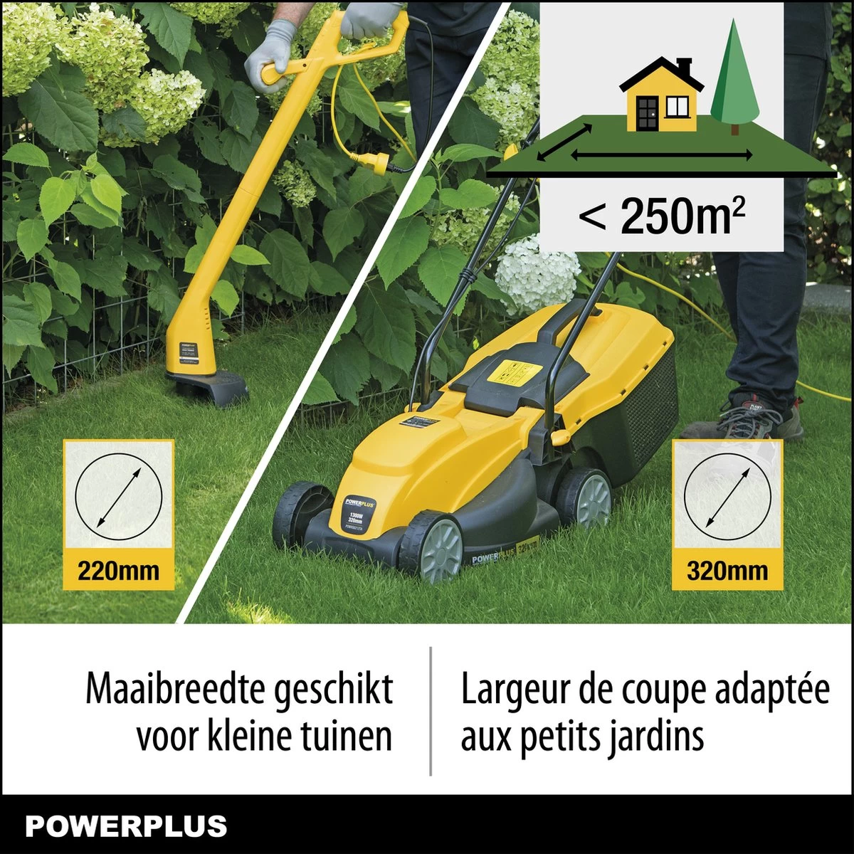 Powerplus POWXG6212T Elektrische Grasmaaier - Grasmachine Voor Kleine En Middelgrote Tuin - 1300W - Maaibreedte 320mm - Verstelbare Maaihoogte - 30L Opvangbak - Incl. Grastrimmer 250W 4 Powerplus POWXG6212T Elektrische Grasmaaier - Grasmachine Voor Kleine En Middelgrote Tuin - 1300W - Maaibreedte 320mm - Verstelbare Maaihoogte - 30L Opvangbak - Incl. Grastrimmer 250W - Afbeelding 2