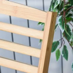 Outsunny Tuin Schommelstoel, Relaxstoel, Tuinstoel, Bamboe Multiplex Naturel 84A-171 -Tuin Aanleg 1200x1200 145