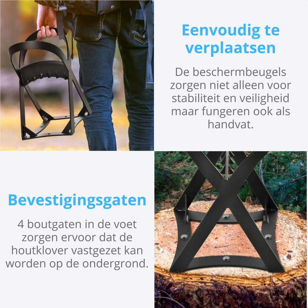 Zenzee - Houtklover - Houtsplijter - Houtkliever - Staal 11 Zenzee - Houtklover - Houtsplijter - Houtkliever - Staal - Afbeelding 9