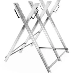 Merkloos Monzana Zaagbok - Metaal Opvouwbaar 83x81x88cm - Zilver -Tuin Aanleg 1200x1200 1602