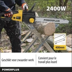 Powerplus POWXG1009 Elektrische Kettingzaag - 2400W - Zwaardlengte 400mm - Automatische Kettingsmering - Incl. 1x Ketting En 1x Zwaard -Tuin Aanleg 1200x1200 1676