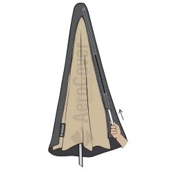 AeroCover Parasolhoes - Zweef Parasols - Grijs - 250x55 Cm (HxB) -Tuin Aanleg 1200x1200 170