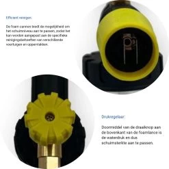 Jatso® Foam Cannon - Snow Foam - Foam Gun - Schuimlans - Foam Gun Auto - Foam Lance - Schuimsproeier - Snow Foam Cannon - Past Op Karcher K1 T/m K7 - Messing - Afneembaar Pistool -Tuin Aanleg 1200x1200 1773