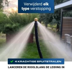 Techweise - Rioolslang Voor Kärcher K2 T/m K7 - 15M - Met 4 Achterwaartse Hogedruksproeiers -Tuin Aanleg 1200x1200 1784