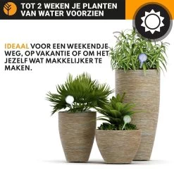 Waterdruppelaar Set Van 6 Stuks Voor Planten Transparant – 27 CM – Automatisch Watergeefsysteem Voor Kamerplanten – Planten Watergever Met Druppelsysteem – Waterbol -Tuin Aanleg 1200x1200 1898