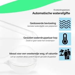 HGMD Waterdruppelaar Set Van 8 Stuks Voor Planten Transparant - Groen - Waterdruppelaar Voor Kamerplanten – Waterbol - Waterdruppelaar Voor Planten - Watergeefsysteem -Tuin Aanleg 1200x1200 1942