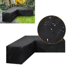 Merkloos Beschermhoes Voor Lounge Set - 215x87x80cm - Zwart - Tuin Set Beschermer - Afdekhoes Voor Lounge Bank - De Ideale Bescherming Voor Je Tuinmeubelen -Tuin Aanleg 1200x1200 196