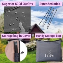 Parasolhoes Voor Zweefparasol–Waterdicht-met Rits En Stok-Superieure Kwaliteit-280cm X 81cm -Tuin Aanleg 1200x1200 209