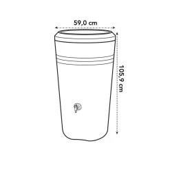 Elho Green Basics Regenton - Regenton - Living Black - Buiten - 200 Liter 30 Elho Green Basics Regenton - Regenton - Living Black - Buiten - 200 Liter -Tuin Aanleg 1200x1200 2094