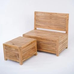 Kleine Teakhouten Tuinbank Met Opbergruimte - 100 X 60 X 90 Cm - Duurzaam Teakhout - Blijft Strak En Mooi - Sterke Constructie Om Lang Mee Te Gaan -Tuin Aanleg 1200x1200 210