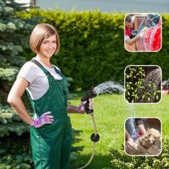 Buxibo - Wandslangenbox 20 Meter + 2 Meter - Tuinslang Met Haspel - 9 Sproei Standen - Slangenhouder 180° Draaibaar - Tuinslanghaspel Zwart+ Gratis Sproeier - Zwart -Tuin Aanleg 1200x1200 2157