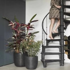 Capi Europe - Bloempot Bol Rib NL - 35x34 - Zwart - Voor Binnen En Buiten - KBLR932 -Tuin Aanleg 1200x1200 2265