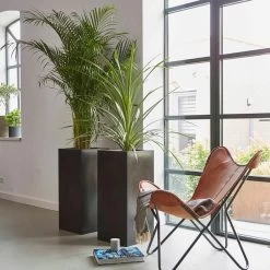 Capi Europe - Bloempot Rechthoek Smooth NL - 36x36x79 - Zwart - Voor Binnen En Buiten - KBL952 -Tuin Aanleg 1200x1200 2275