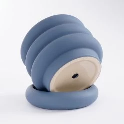 Mica Decorations Ilse Bloempot Met Schotel - H16 X Ø18,5 Cm - Keramiek - Blauw -Tuin Aanleg 1200x1200 2284