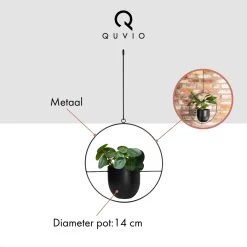 QUVIO Bloempot Hangend / Bloempotten Voor Binnen / Bloempotten / Bloempot Binnen / Bloempot Met Ophanghaak - Metaal 19 QUVIO Bloempot Hangend / Bloempotten Voor Binnen / Bloempotten / Bloempot Binnen / Bloempot Met Ophanghaak - Metaal -Tuin Aanleg 1200x1200 2291