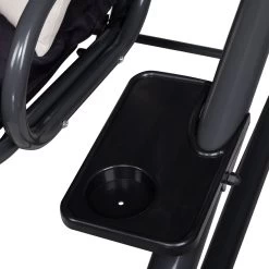 Springos Schommelbank | Linda-Schommel | 3-zits | Waterafstotend | Inclusief 2 Kussens | Verstelbare Luifel | 162 X 200 X 120 Cm | Zwart -Tuin Aanleg 1200x1200 262