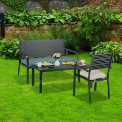 Relaxdays Tuinbank Met Kussen - 2 Zits Buitenbank Metaal - Balkonbank Kunststof - Voortuin 17 Relaxdays Tuinbank Met Kussen - 2 Zits Buitenbank Metaal - Balkonbank Kunststof - Voortuin -Tuin Aanleg 1200x1200 270