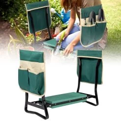 Uten - Kniebankje Tuin - Knie Steun - Tuinkruk Inklapbaar - Kniesteun Tuinieren - Kniekussen - Tot 150 Kg - Groen -Tuin Aanleg 1200x1200 430