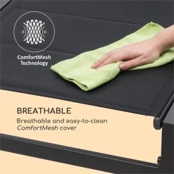 Blumfeldt Renazzo Lounge Ligstoel - Ligbed Voor De Tuin - Aluminium Tuinstoel - 6 Standen - Waterafstotend - Bekleding Van 70 % Pvc En 30 % Polyetheen - Zwart -Tuin Aanleg 1200x1200 444