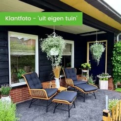 BUITEN Living Dex Wicker Loungestoel Tuin | Wicker + Aluminium | Bamboe Antraciet -Tuin Aanleg 1200x1200 577