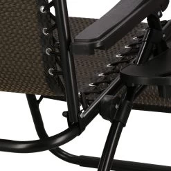 Springos Tuinstoel | Ligstoel | Opvouwbaar | Verstelbaar | Ergonomische Hoofdsteun | Bruin / Zwart -Tuin Aanleg 1200x1200 584