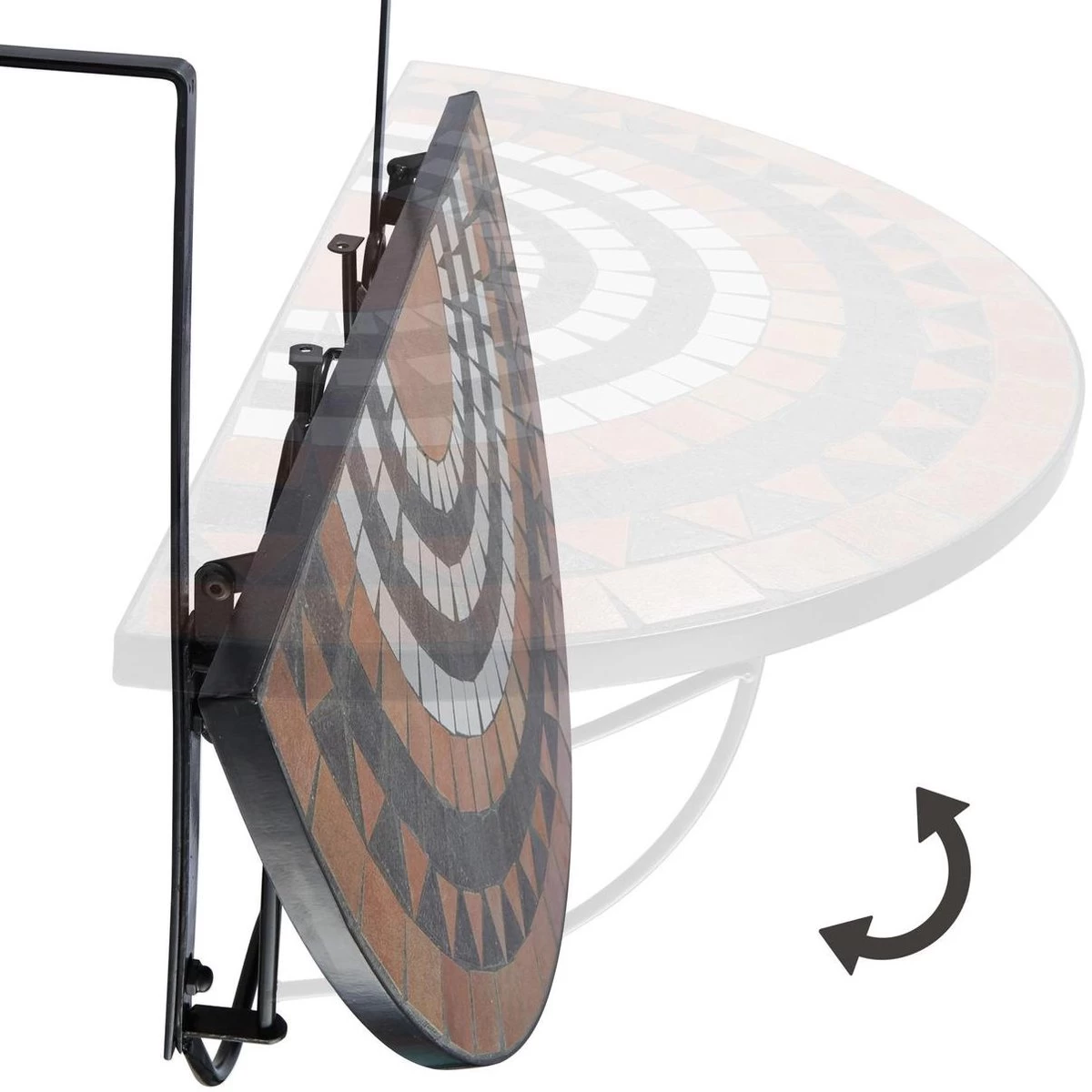 Tectake - Balkontafel Mozaïek Klapbaar - 402774 5 Tectake - Balkontafel Mozaïek Klapbaar - 402774 - Afbeelding 3