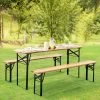 Merkloos Biertafelset / Bierbank - 3-delig - 170cm -Tuin Aanleg 1200x1200 623