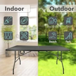 MaxxGarden Vouwtafel - Zwart - Rotanlook - 180x75x74 Cm 15 MaxxGarden Vouwtafel - Zwart - Rotanlook - 180x75x74 Cm -Tuin Aanleg 1200x1200 660