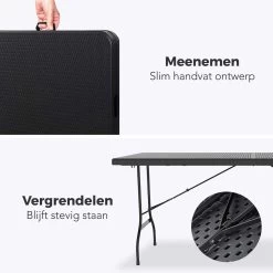LifeGoods Klaptafel - Inklapbaar - 180 Cm - 6 Tot 8 Personen - Zwart 16 LifeGoods Klaptafel - Inklapbaar - 180 Cm - 6 Tot 8 Personen - Zwart -Tuin Aanleg 1200x1200 717