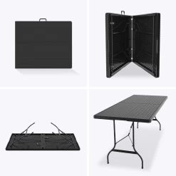 LifeGoods Klaptafel - Inklapbaar - 180 Cm - 6 Tot 8 Personen - Zwart 21 LifeGoods Klaptafel - Inklapbaar - 180 Cm - 6 Tot 8 Personen - Zwart -Tuin Aanleg 1200x1200 722