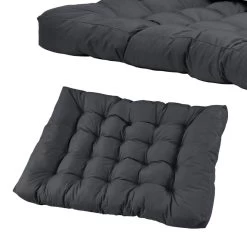 Merkloos En.casa Zitkussen Palletbank - 120 X 80 X 12 Cm - Donkergrijs -Tuin Aanleg 1200x1200 796