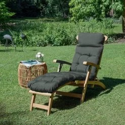 Beautissu Deckchair Kussen 200x50x8 Cm - Ligstoelkussen Antraciet - Matraskussen Voor Hangmatten En Tuin-/terrasstoelen - Flair DC -Tuin Aanleg 1200x1200 813