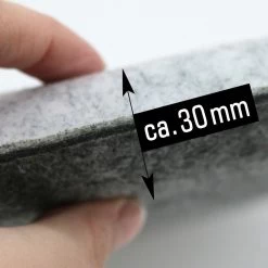 30mm Vilten Zitkussen Rond - Ø 35cm Stoelkussen Stoelpad Zacht 2-kleurig Grijs -Tuin Aanleg 1200x1200 816