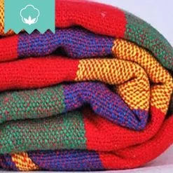 Dubbele Hangmat Rood Met Spreidstok - 1 Of 2 Persoons - Lig Oppervlak 190x150cm - Lengte 260cm -Tuin Aanleg 1200x1200 868