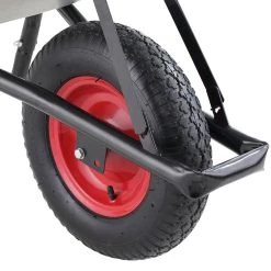 Gardebruk Kruiwagen 100L - Luchtband - 250kg Draagkracht Zilver -Tuin Aanleg 1200x1200 985