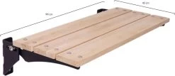 MaximaVida Opklapbare Gevelbank Jordaan 100 Cm- FSC Eikenhout -Tuin Aanleg 1200x518