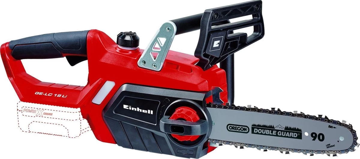 Einhell Accu Kettingzaag GE-LC 18 Li-Solo Power X-Change (Li-Ion, 18 V, 25 Cm Zwaardlengte, 23 Cm Snijlengte, Terugslagbescherming, Kettingvangbout, Zonder Accu En Lader) 4 Einhell Accu Kettingzaag GE-LC 18 Li-Solo Power X-Change (Li-Ion, 18 V, 25 Cm Zwaardlengte, 23 Cm Snijlengte, Terugslagbescherming, Kettingvangbout, Zonder Accu En Lader) - Afbeelding 2