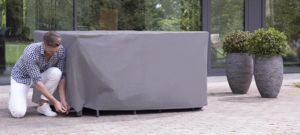 Weersbestendige Beschermhoes Tuinset (S) | 165 X 135 X 95 Cm | Premium | Waterproof | TÜV Rheinland Gecertificeerd | Hoes Voor Tuin | Waterdicht | Solution Dyed (verkleuring Onmogelijk) | Grijs / Antraciet 7 Weersbestendige Beschermhoes Tuinset (S) | 165 X 135 X 95 Cm | Premium | Waterproof | TÜV Rheinland Gecertificeerd | Hoes Voor Tuin | Waterdicht | Solution Dyed (verkleuring Onmogelijk) | Grijs / Antraciet - Afbeelding 5