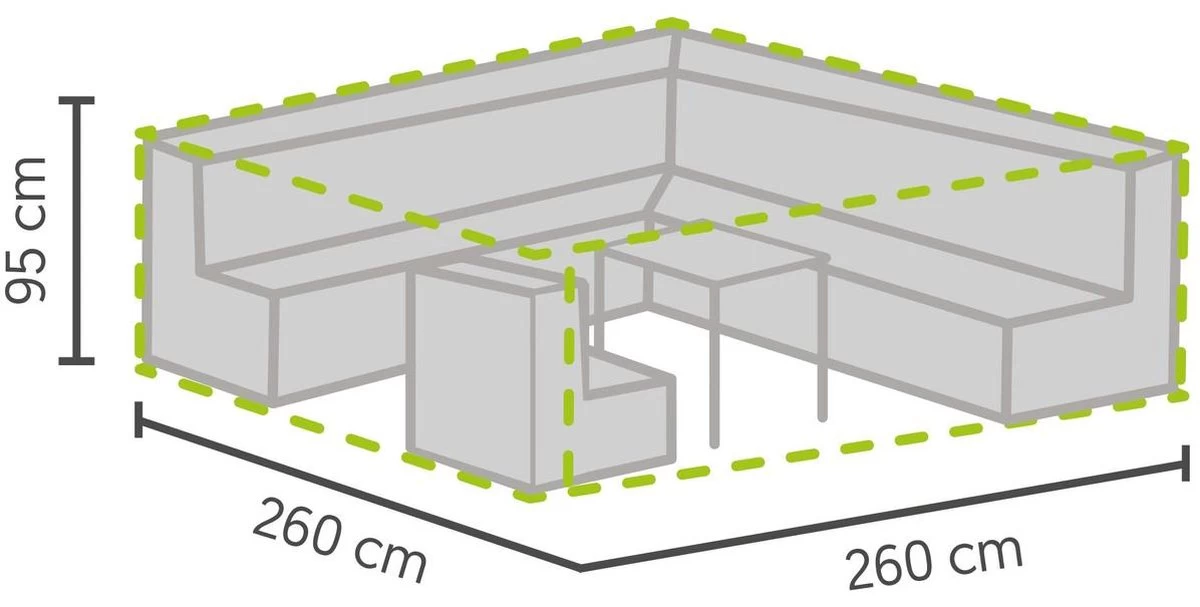 Weersbestendige Beschermhoes Loungeset / Tuinset (met Hoge Tafel) | 260 X 260 X 95 Cm | Premium | Waterproof | TÜV Rheinland Gecertificeerd | Hoes Voor Tuin | Waterdicht | Solution Dyed (verkleuring Onmogelijk) | Grijs / Antraciet 6 Weersbestendige Beschermhoes Loungeset / Tuinset (met Hoge Tafel) | 260 X 260 X 95 Cm | Premium | Waterproof | TÜV Rheinland Gecertificeerd | Hoes Voor Tuin | Waterdicht | Solution Dyed (verkleuring Onmogelijk) | Grijs / Antraciet - Afbeelding 4