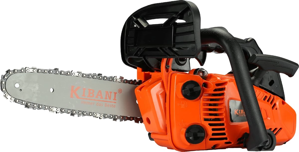 Kibani Kettingzaag Benzine - 25.4 Cc / 1 Pk 2-takt Motor - Incl. Extra Ketting - Zwaardlengte 25 Cm / 10 Inch – Easy-Startsysteem - Snoeizaag 4 Kibani Kettingzaag Benzine - 25.4 Cc / 1 Pk 2-takt Motor - Incl. Extra Ketting - Zwaardlengte 25 Cm / 10 Inch – Easy-Startsysteem - Snoeizaag - Afbeelding 2