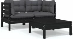 VidaXL 3-delige Loungeset Met Kussens Massief Grenenhout Zwart -Tuin Aanleg 1200x648 1