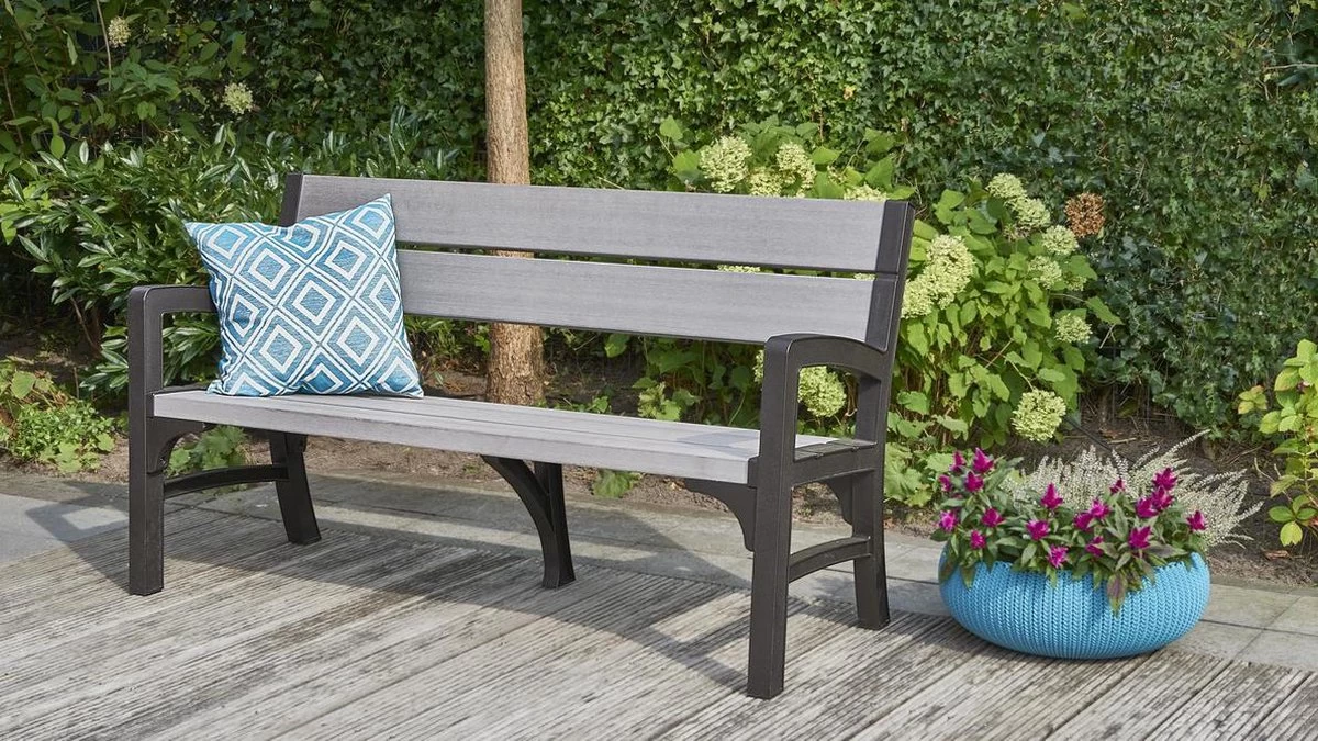 Keter Montero Tuinbank - 3-personen - 150x62,5x89cm – Grafiet 15 Keter Montero Tuinbank - 3-personen - 150x62,5x89cm – Grafiet - Afbeelding 13