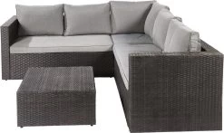 Central Park Hoekbank Loungeset Alea Grijs Staal/riet 3-delig -Tuin Aanleg 1200x714