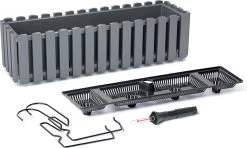 Prosperplast Fence-look Ophang Plantenbak/bloembak Kunststof 58 X 18 X 16 Cm Steengrijs Met Handige Droogtemeter Voor Binnen/buiten -Tuin Aanleg 1200x719