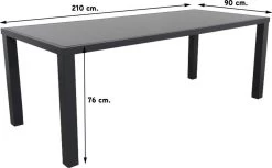 Alma Tuintafel Antraciet - 210 X 90 Cm. 21 Alma Tuintafel Antraciet - 210 X 90 Cm. -Tuin Aanleg 1200x743 1